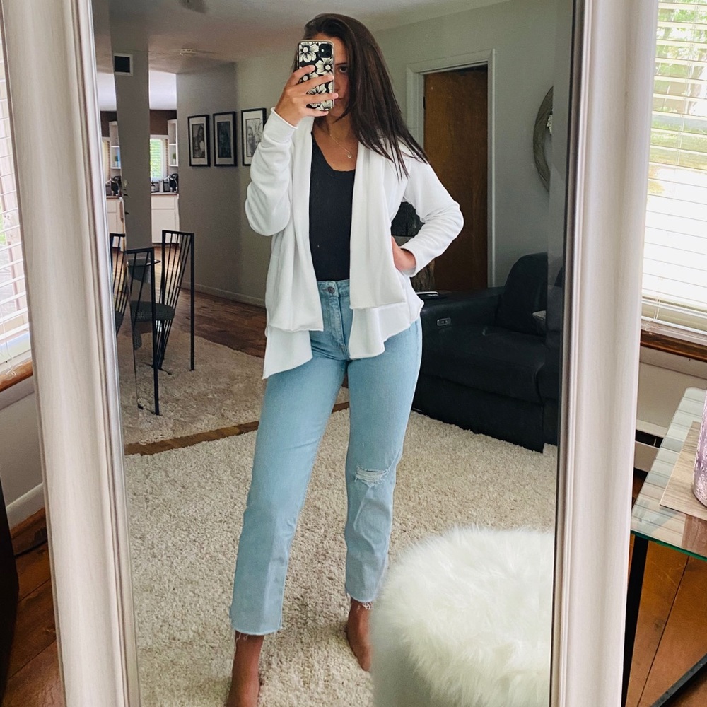 Athleta white cardigan